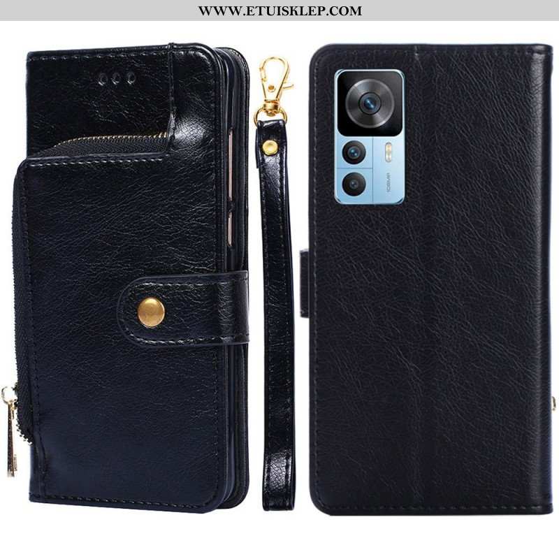 Etui Folio do Xiaomi 12T / 12T Pro Przednia Portmonetka I Smycz